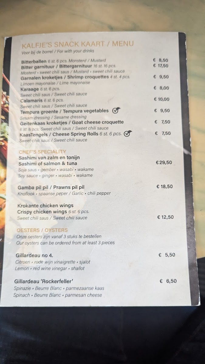 Menu Klein Kalfje-5