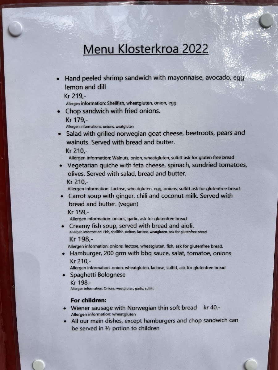 Menu Klosterkroa Cafè Hovedøya-3
