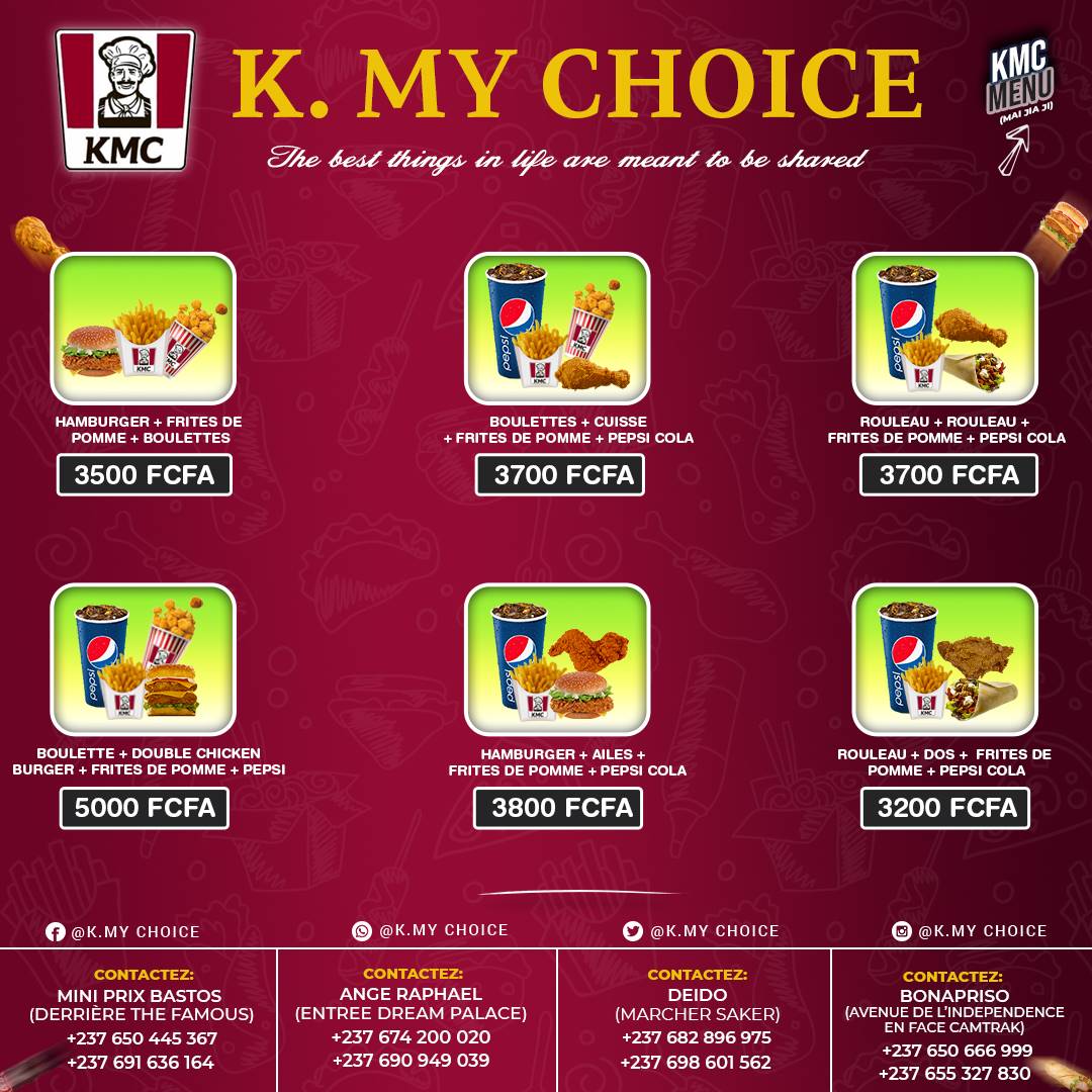 Menu Kmc Bastos Yaoundé-4