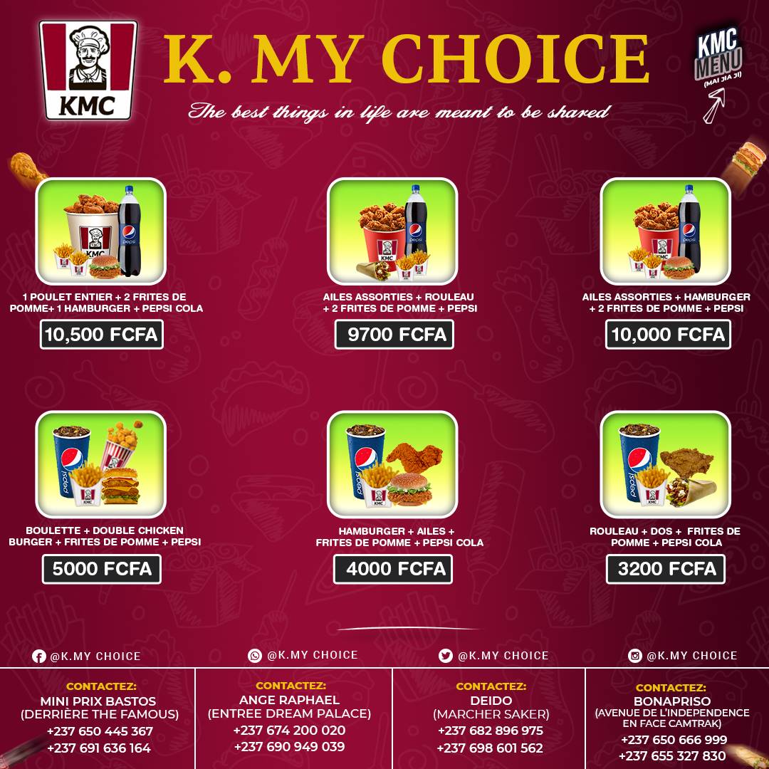 Menu Kmc Bastos Yaoundé-5