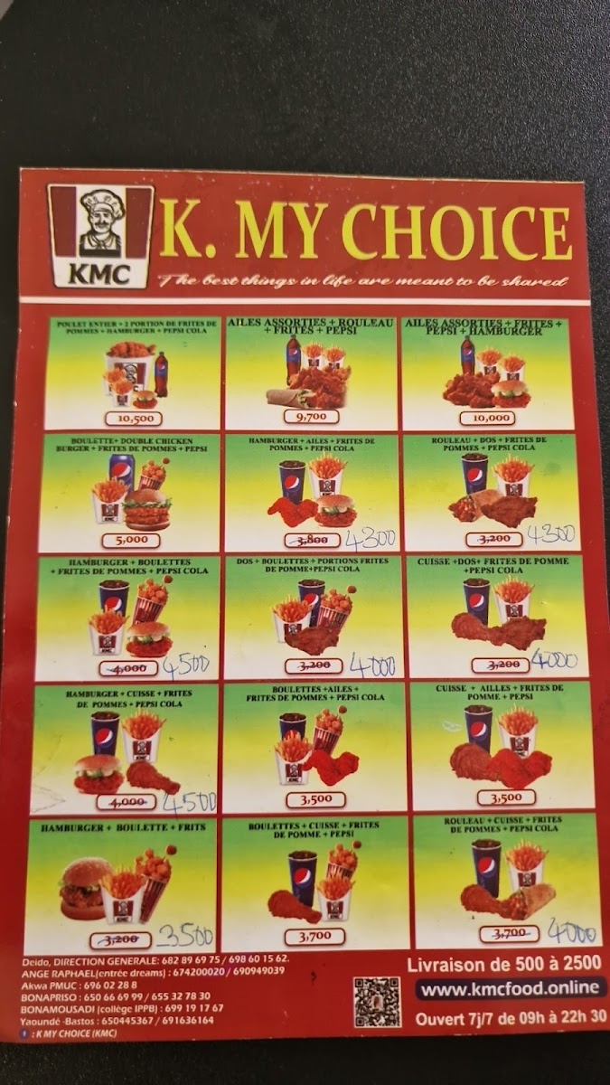 Menu Kmc Bastos Yaoundé-6
