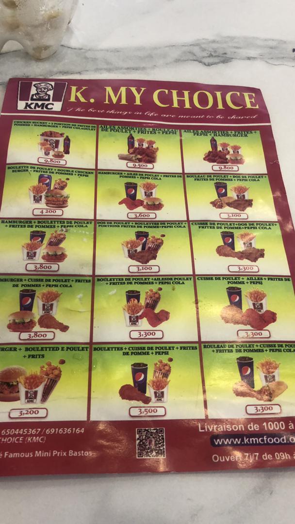 Menu Kmc Bastos Yaoundé-9