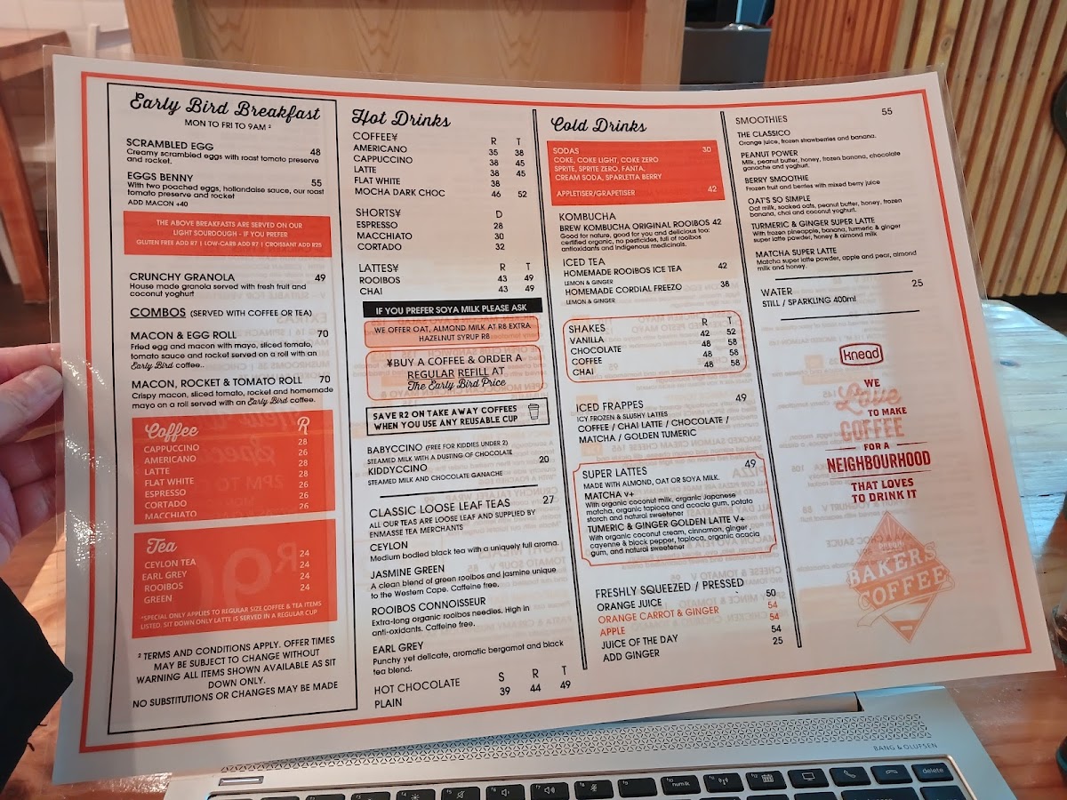 Menu Knead Bakery - Dean Str Newlands-1