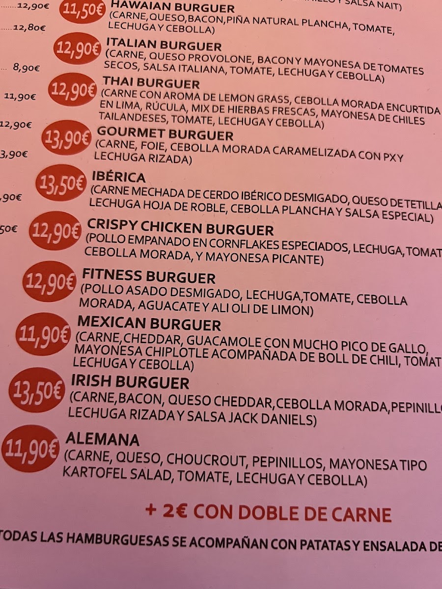 Menu Knight 'n' Squire-6