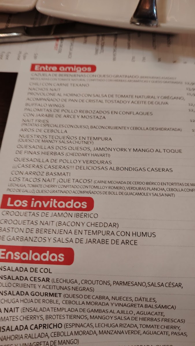 Menu Knight 'n' Squire-8