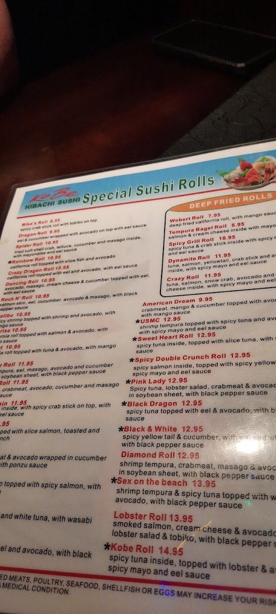 Menu Kobe Hibachi & Sushi-8
