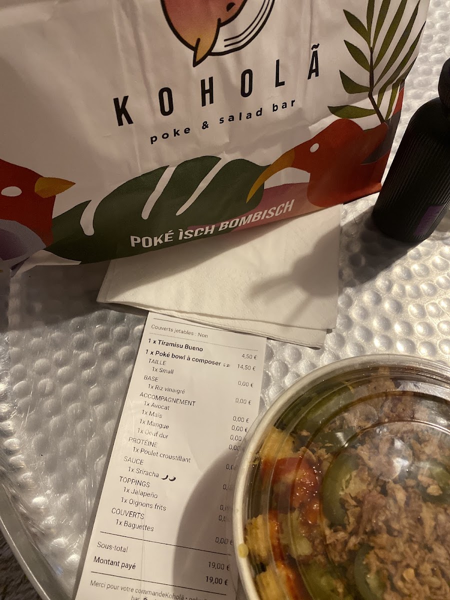 Menu Koholã Strasbourg - Poke & Salad Bar-1