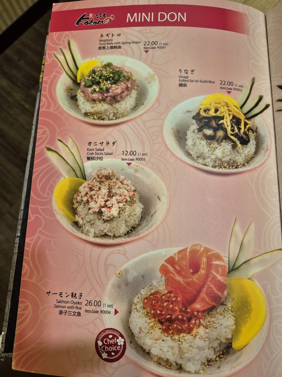 Menu Kokomo-7