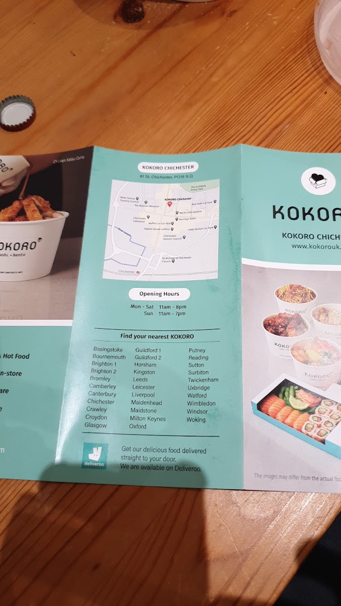 Menu Kokoro Chichester-7
