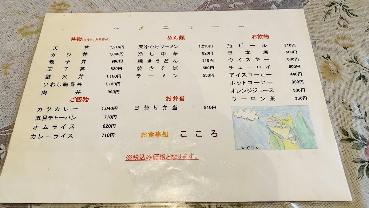 Menu Kokoro-2