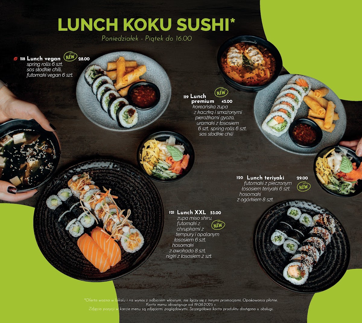 Menu Koku Sushi Białystok - Restauracja Koku Sushi Ul. Kilińskiego 7/1-2