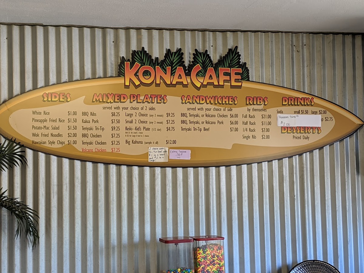 Menu Kona Cafe Hawaiian Barbeque And Catering-4