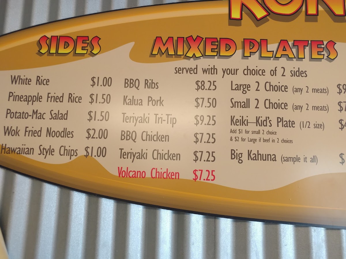 Menu Kona Cafe Hawaiian Barbeque And Catering-9