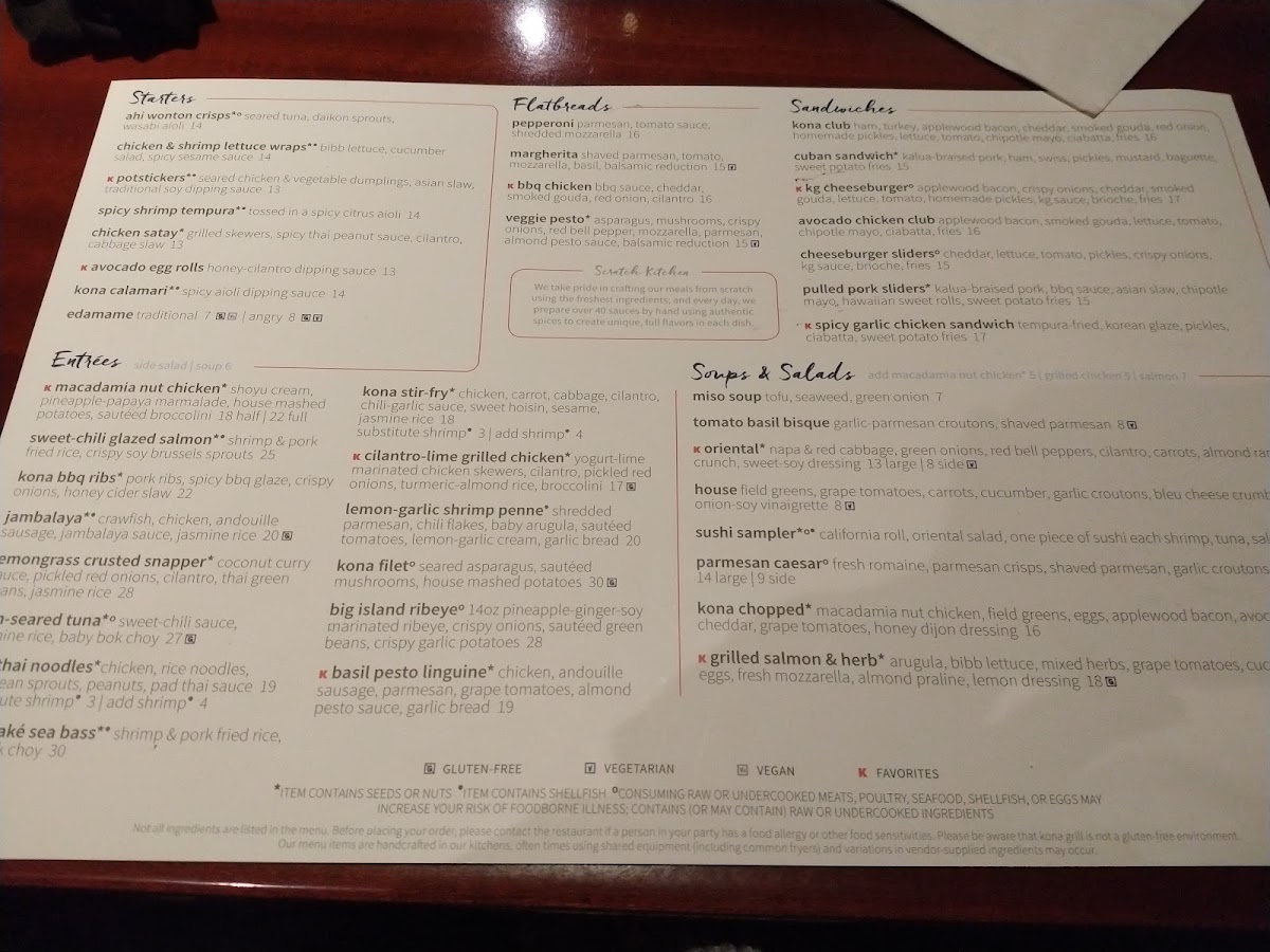 Menu Kona Grill - Eden Prairie-10
