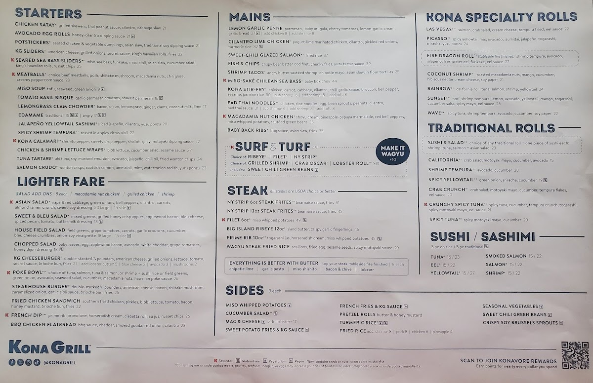 Menu Kona Grill - Eden Prairie-2