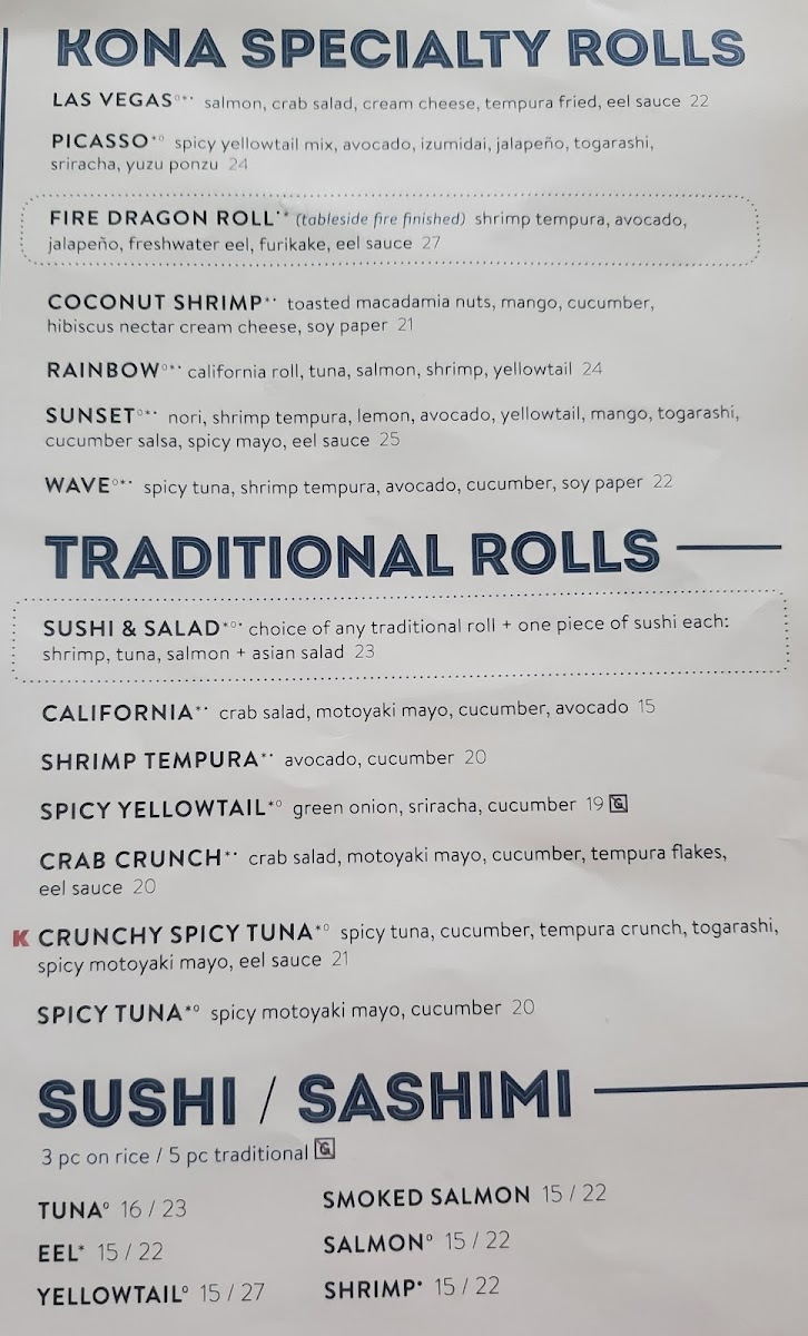Menu Kona Grill - Eden Prairie-3