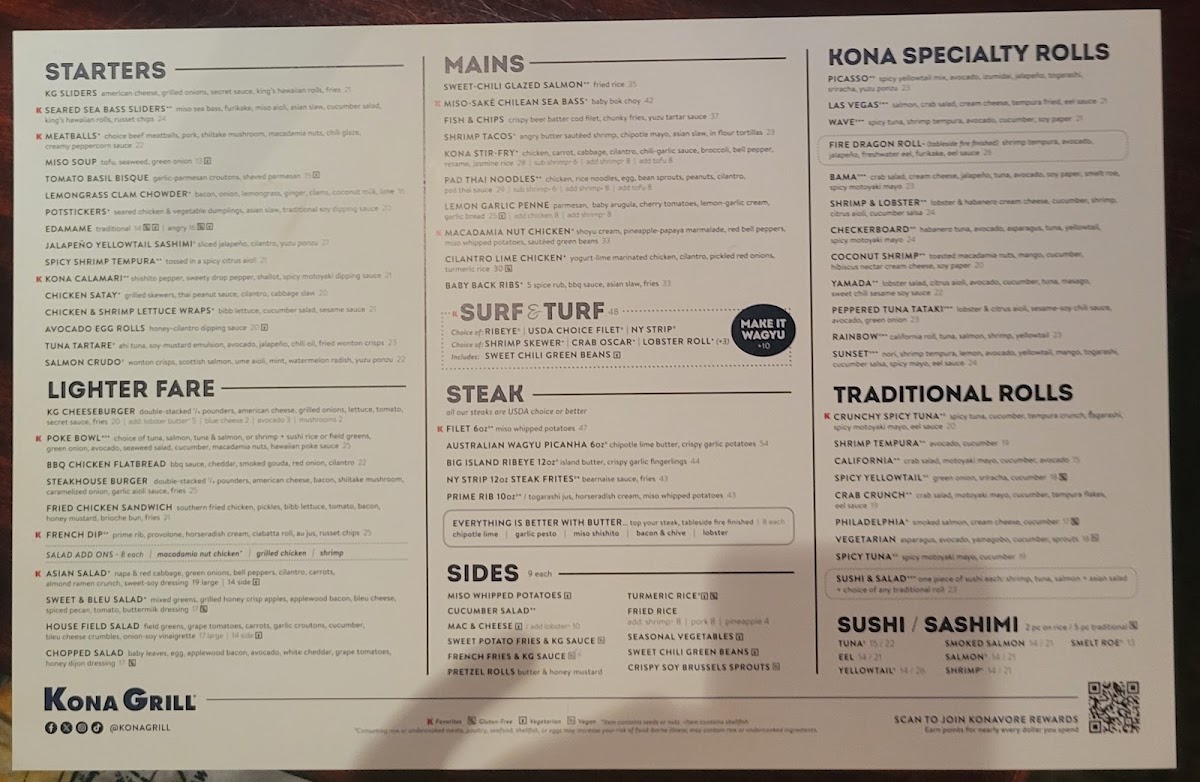 Menu Kona Grill - Tampa-5