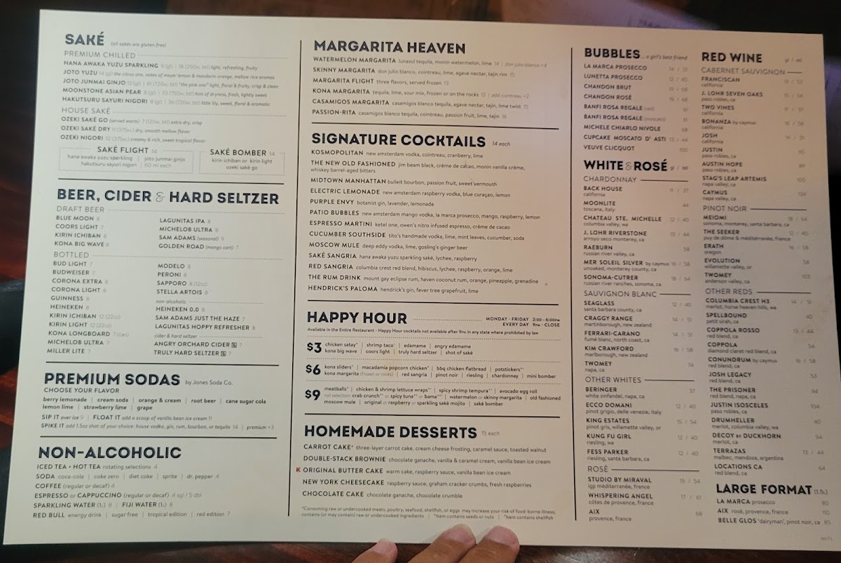 Menu Kona Grill - Tampa-7