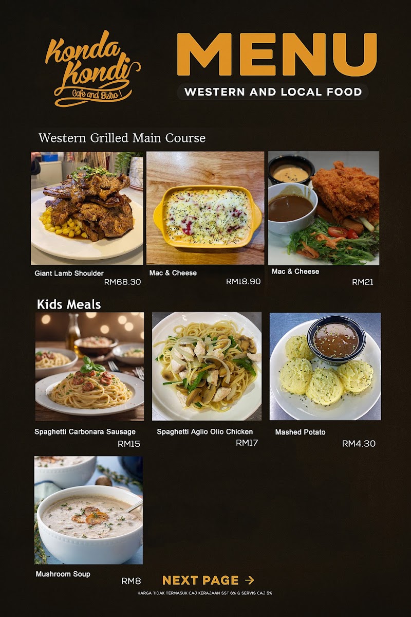 Menu Konda Kondi Cafe & Restaurant-1