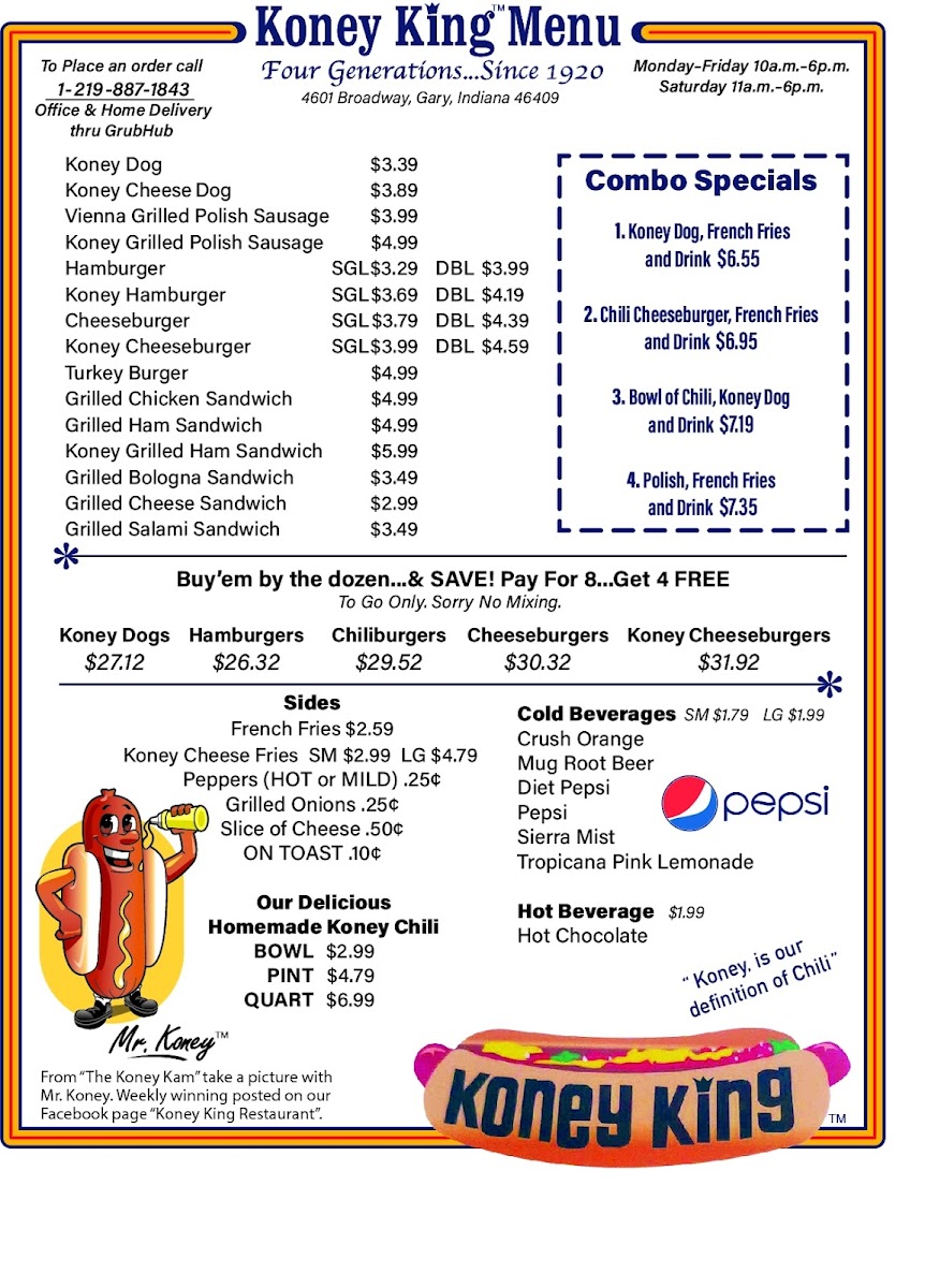 Menu Koney King Restaurant-1