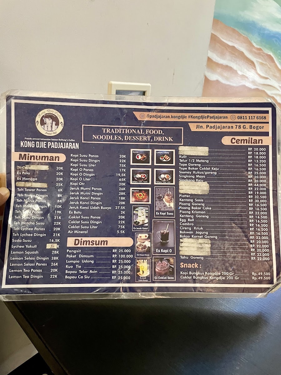 Menu Kong Djie Coffee Padjajaran-1