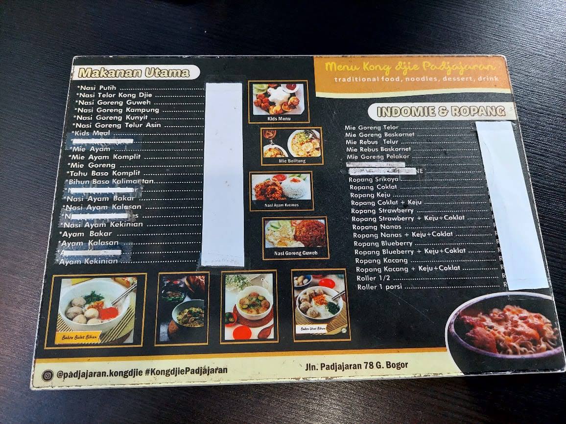 Menu Kong Djie Coffee Padjajaran-3