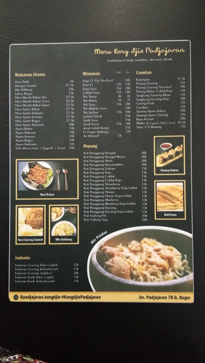 Menu Kong Djie Coffee Padjajaran-4