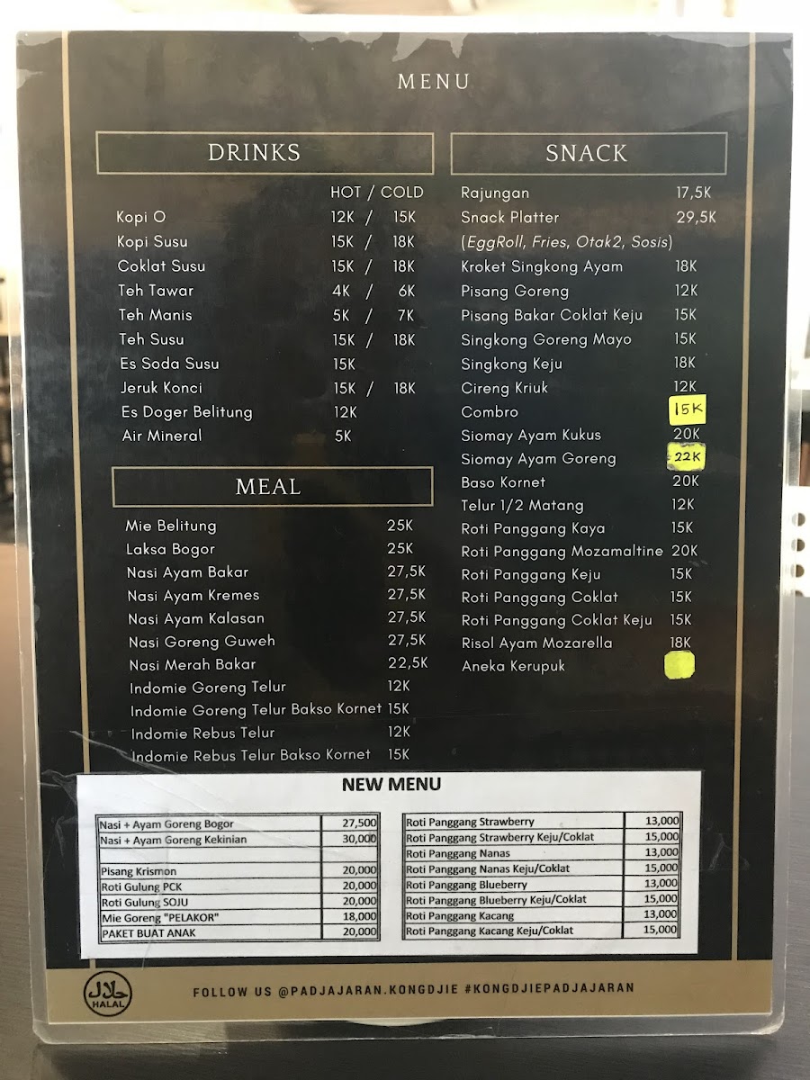 Menu Kong Djie Coffee Padjajaran-5