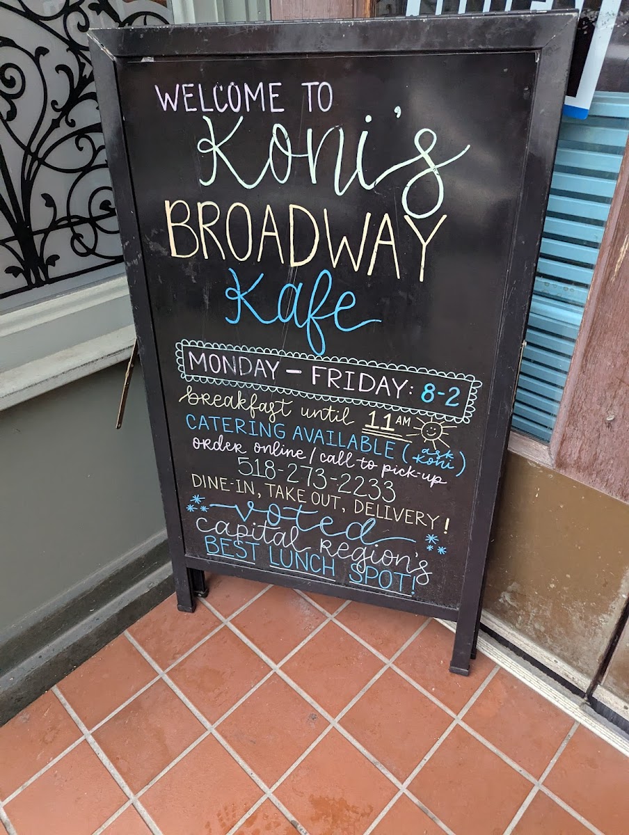 Menu Koni's Broadway Kafe-1