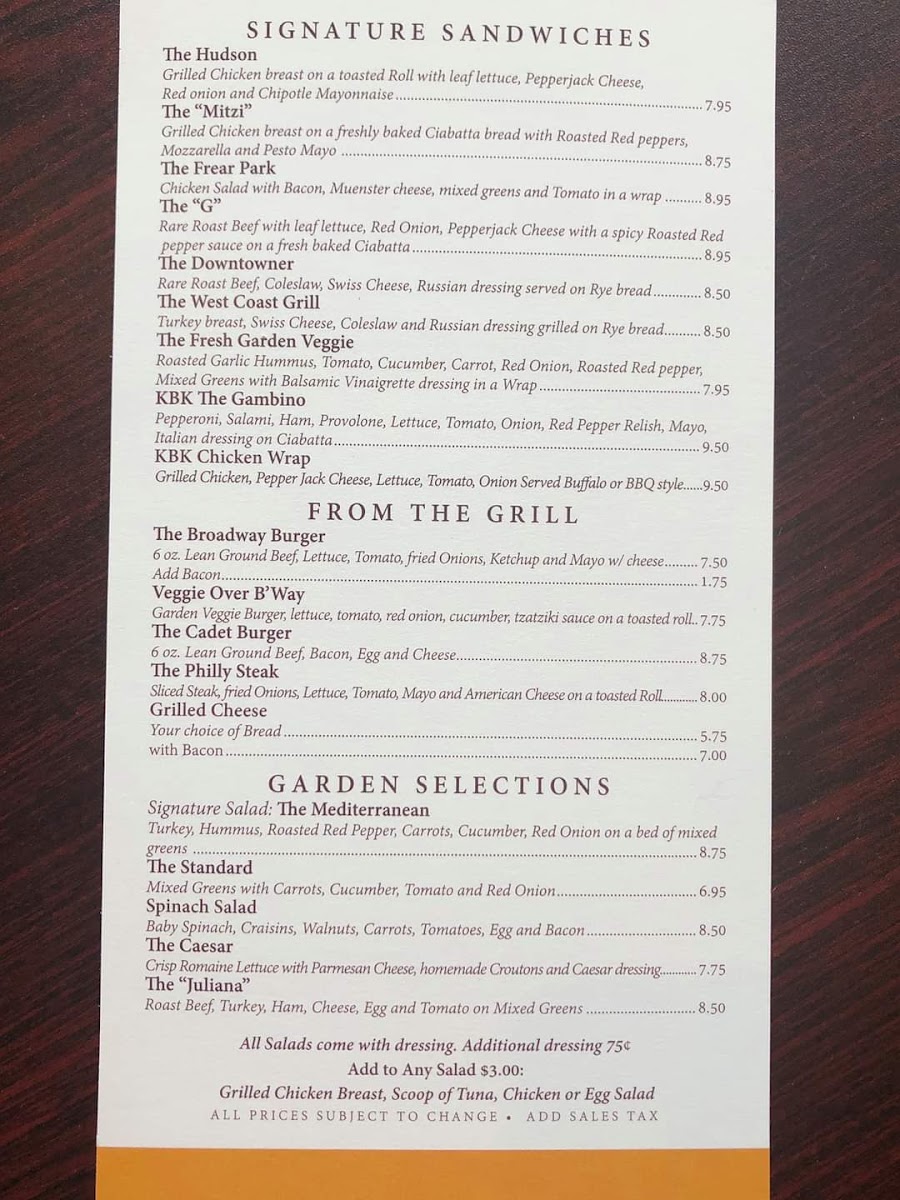 Menu Koni's Broadway Kafe-2
