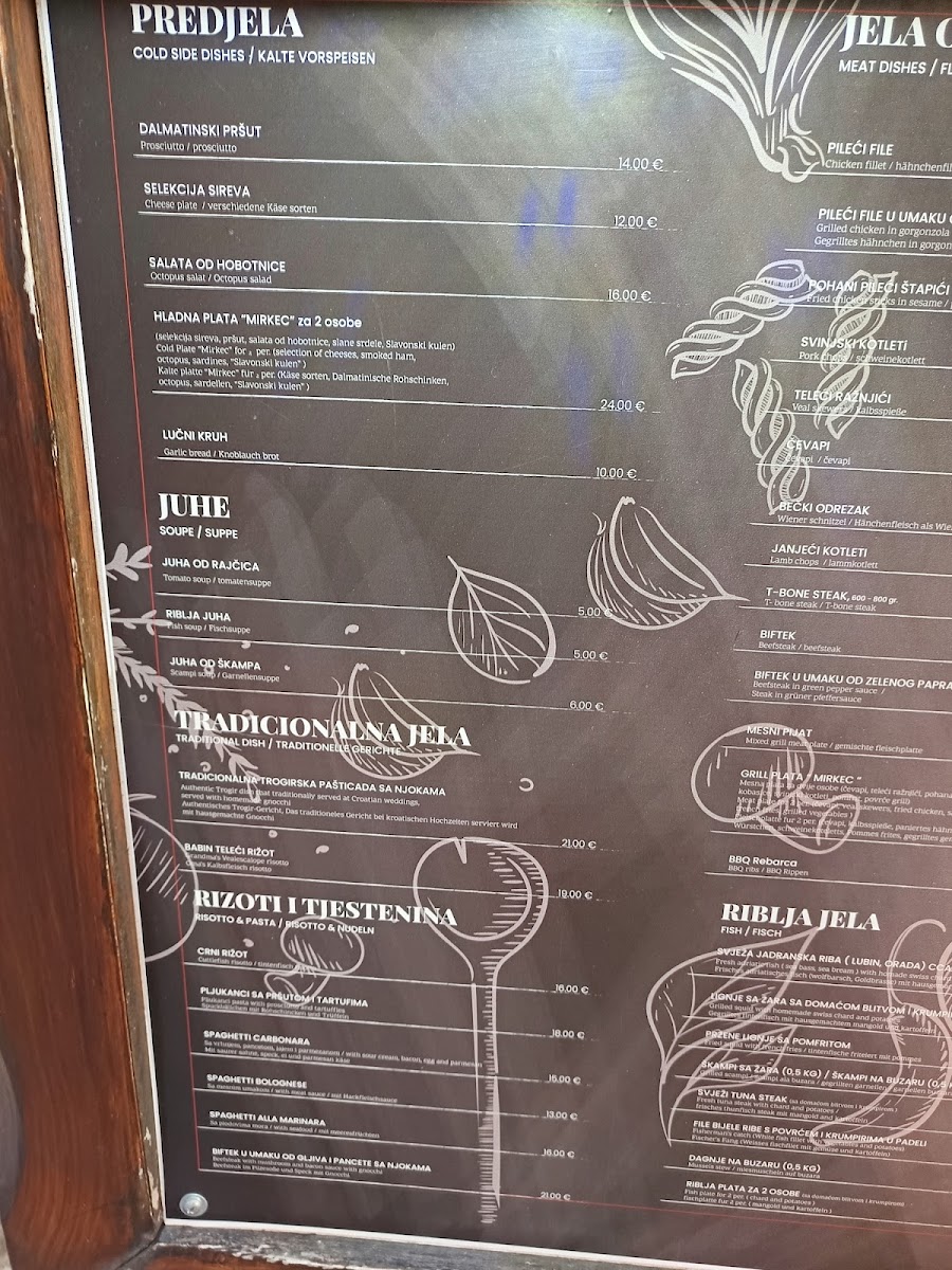 Menu Konoba Pizzeria Mirkec-10