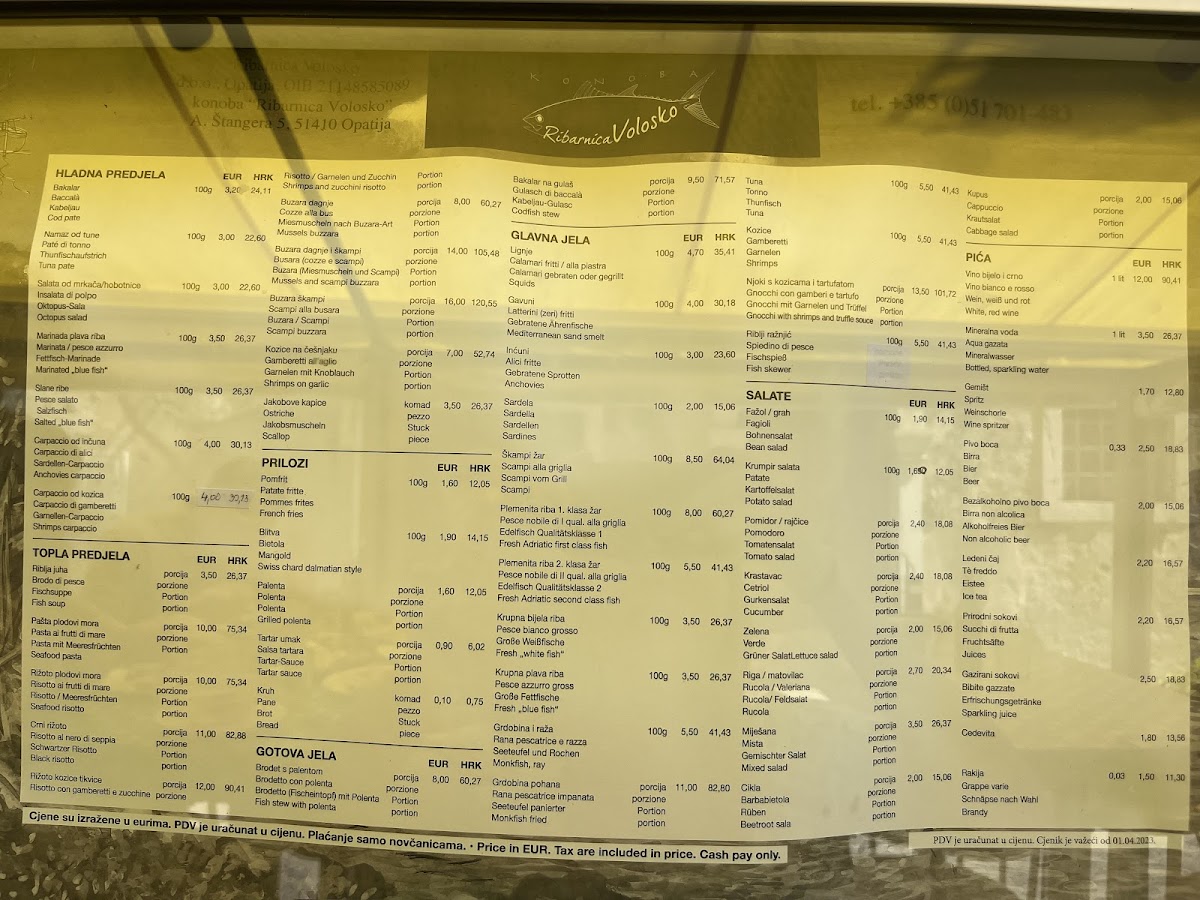 Menu Konoba 'ribarnica' Volosko-6