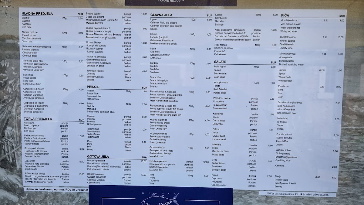 Menu Konoba 'ribarnica' Volosko-8