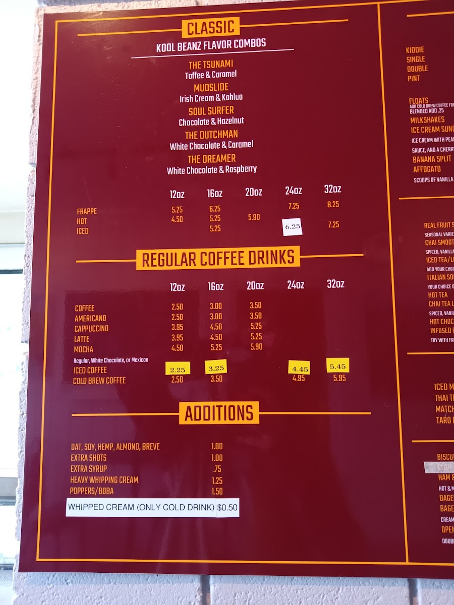 Menu Kool Beanz Coffee & Ice Cream-5