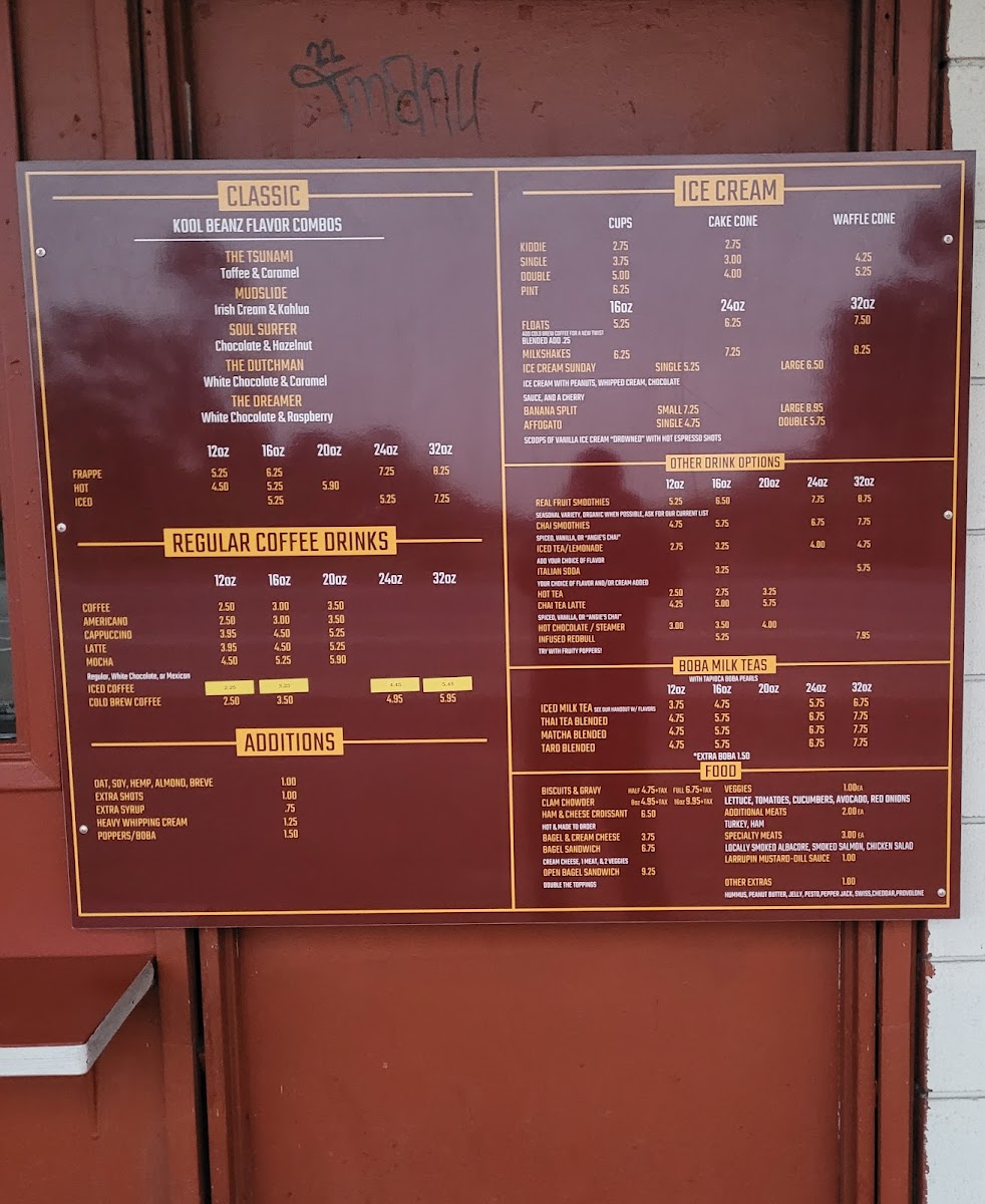 Menu Kool Beanz Coffee & Ice Cream-6