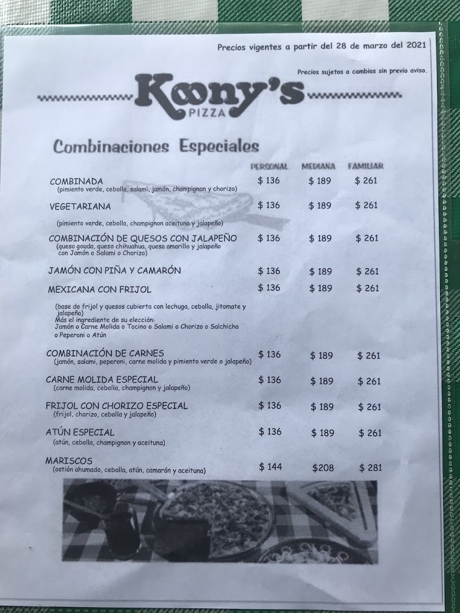 Menu Koony's Pizza-5