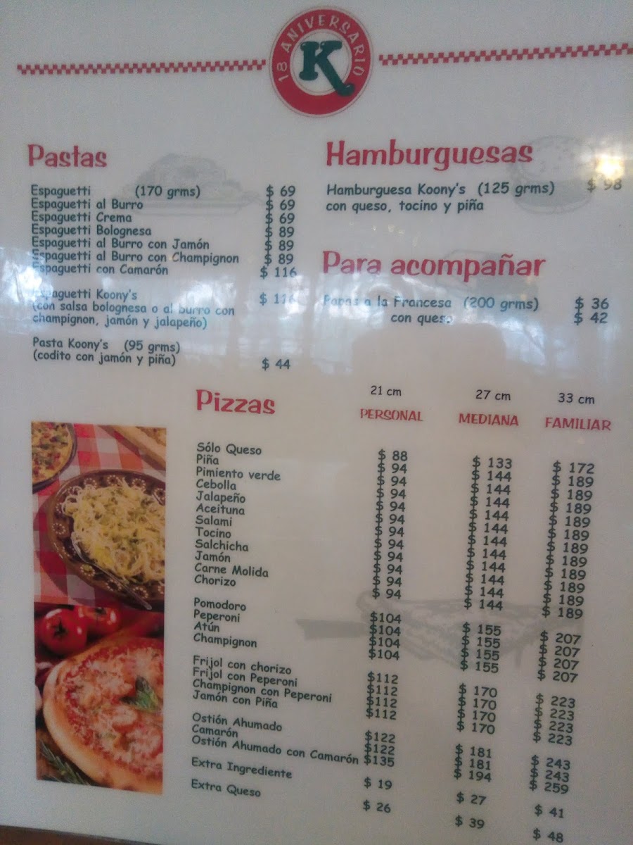 Menu Koony's Pizza-9
