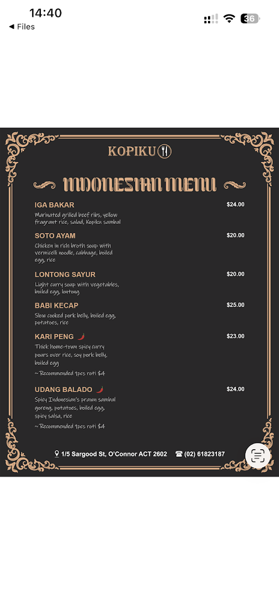 Menu Kopiku-5