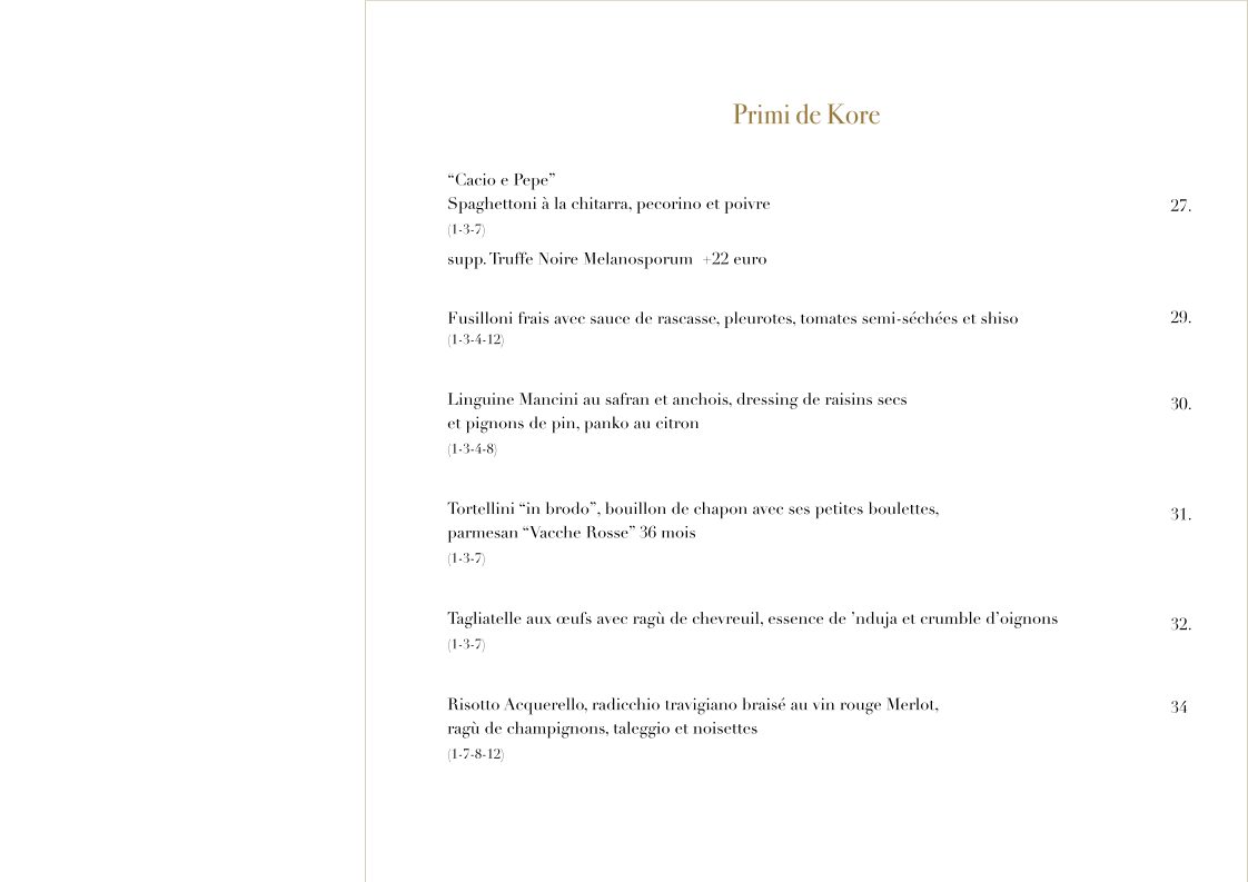 Menu Kore Ristorante-1