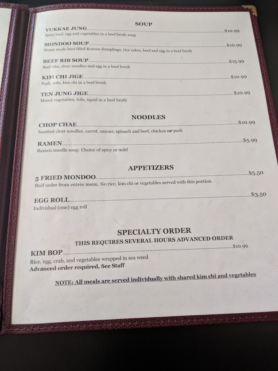 Menu Korean House Restaurant-8