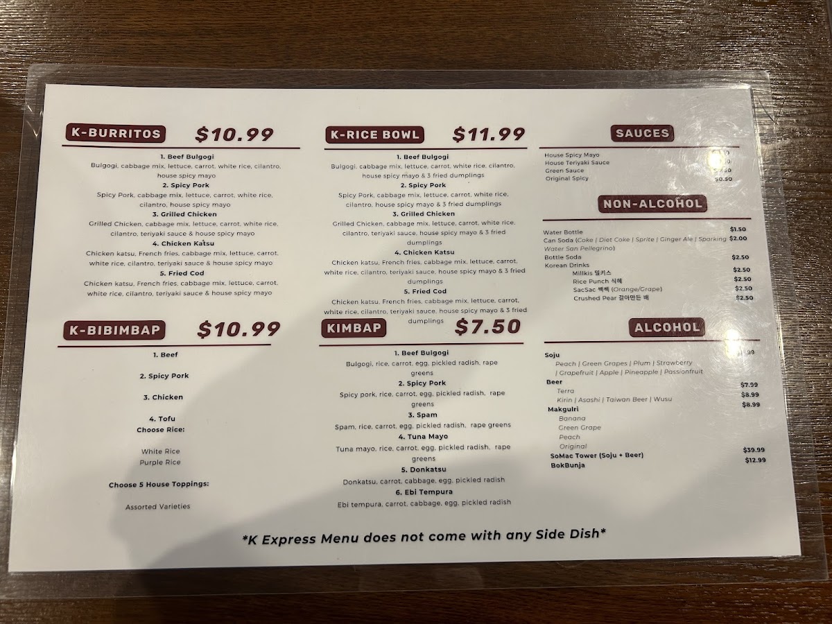 Menu Korean Tofu House Express-3