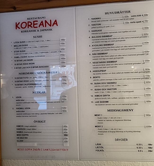 Menu Koreana Restaurant-1