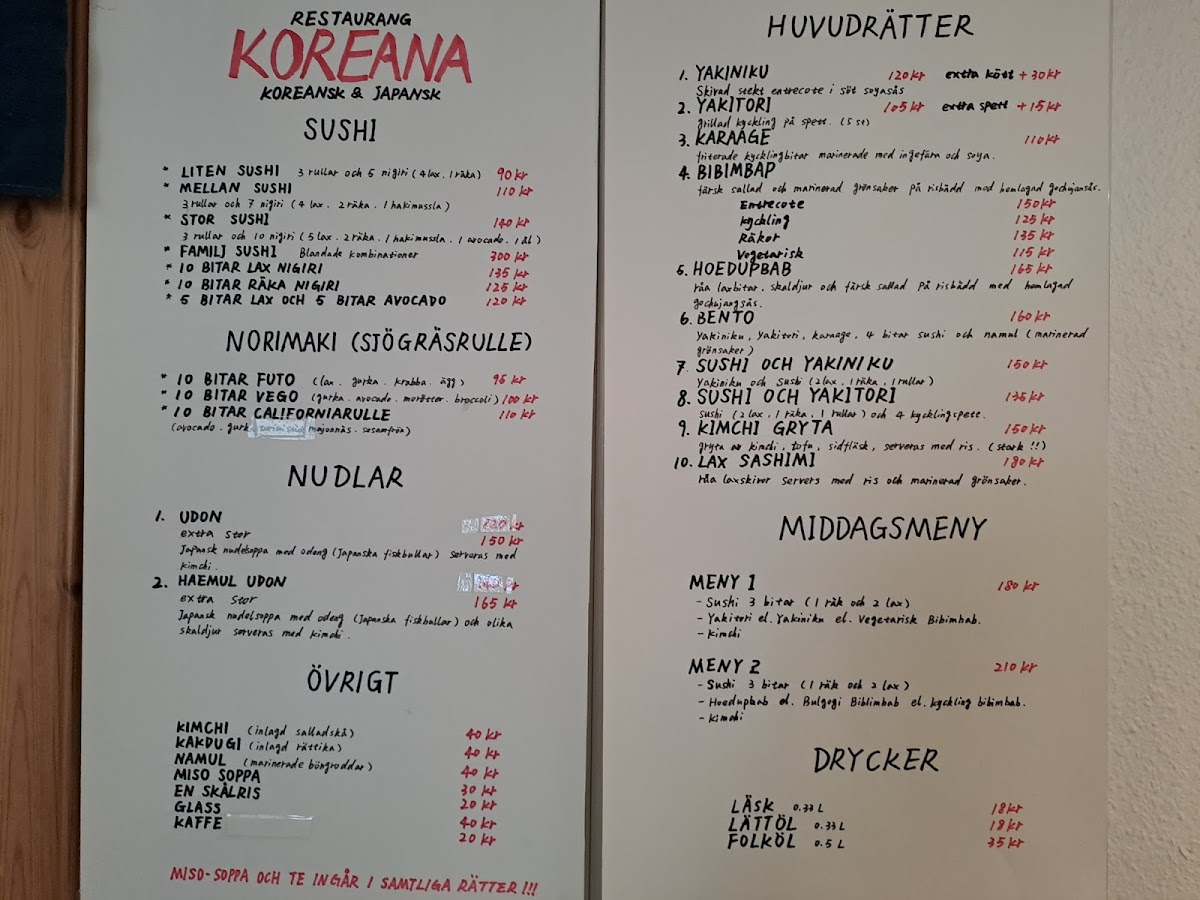 Menu Koreana Restaurant-7