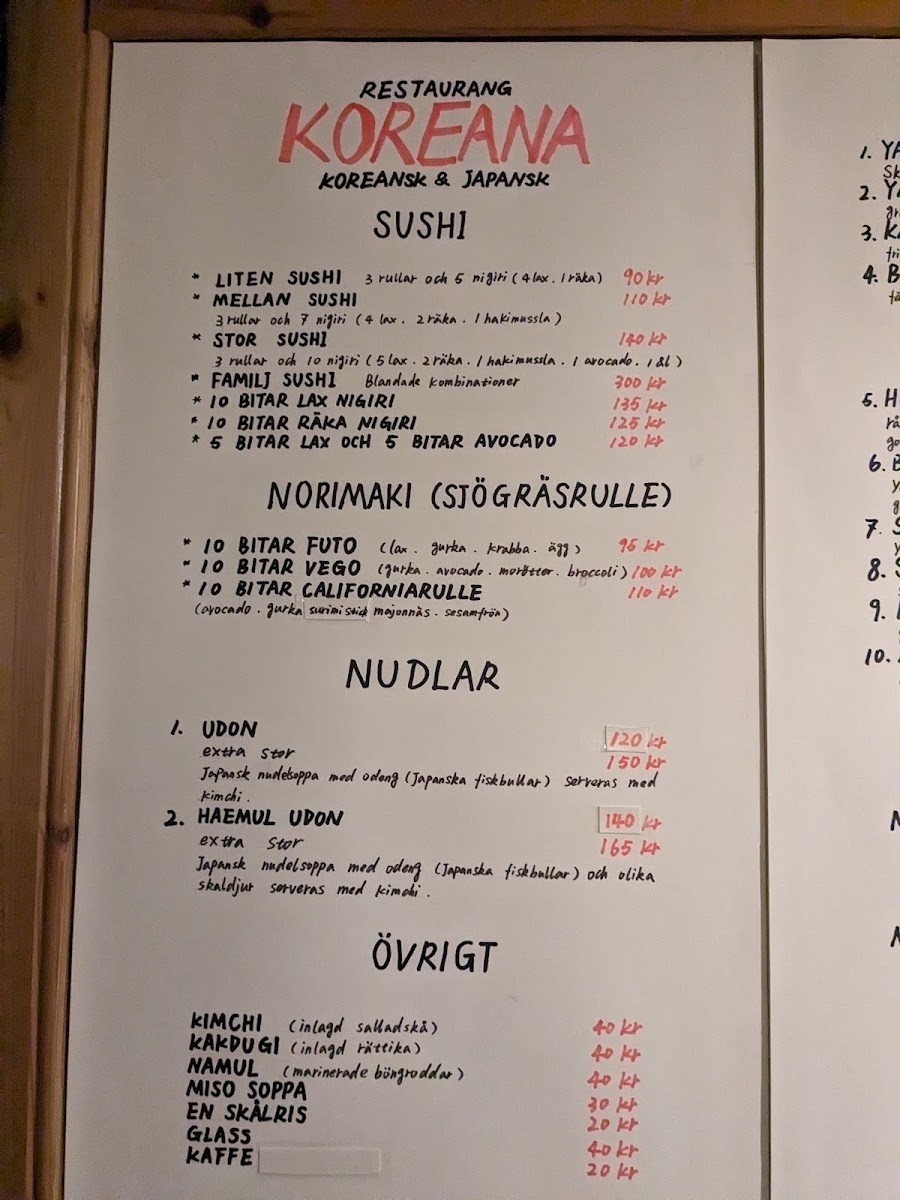 Menu Koreana Restaurant-9