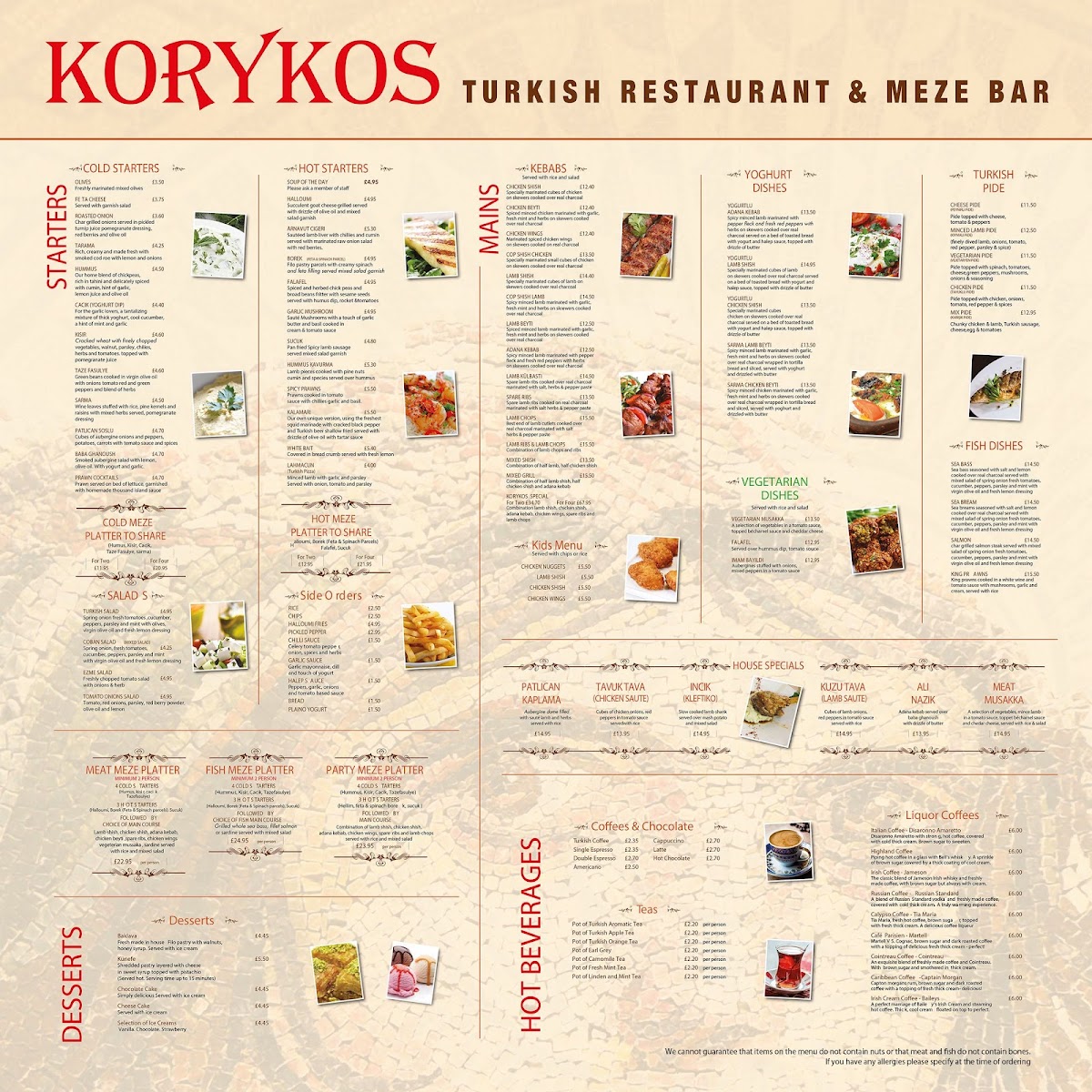 Menu Korykos Turkish Restaurant & Meze Bar-1