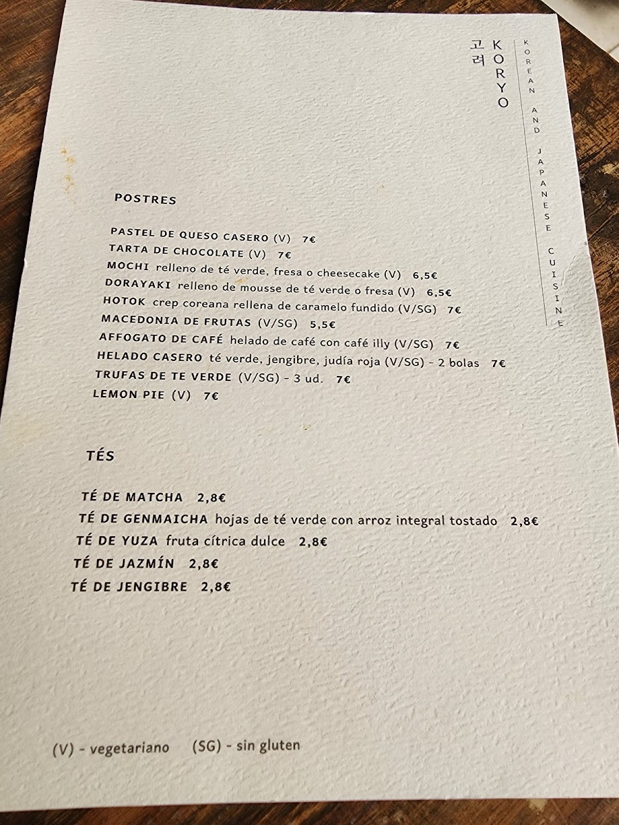 Menu Koryo-1