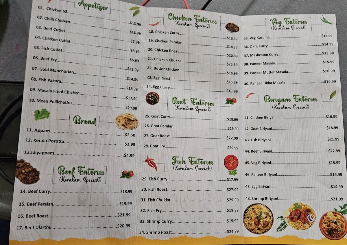 Menu Kovalam Restaurant-2