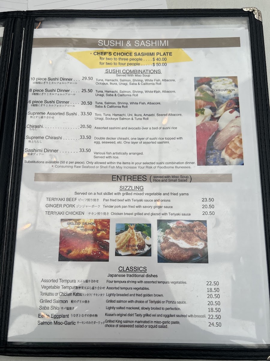 Menu Kozue-4