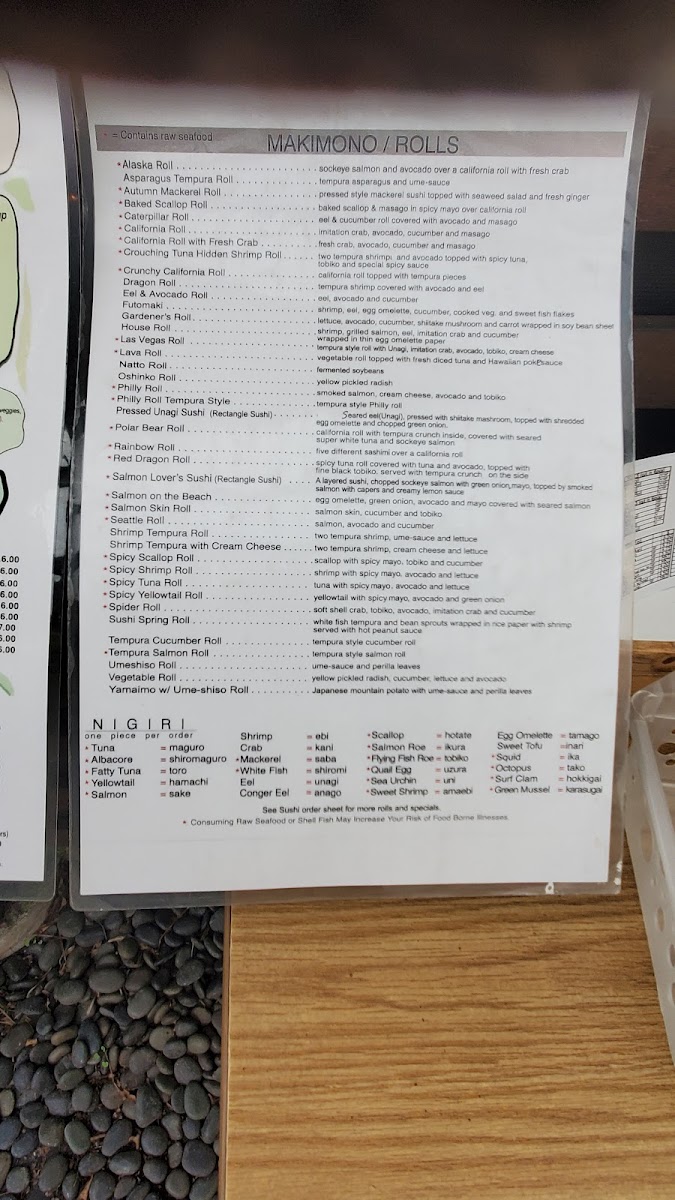 Menu Kozue-9