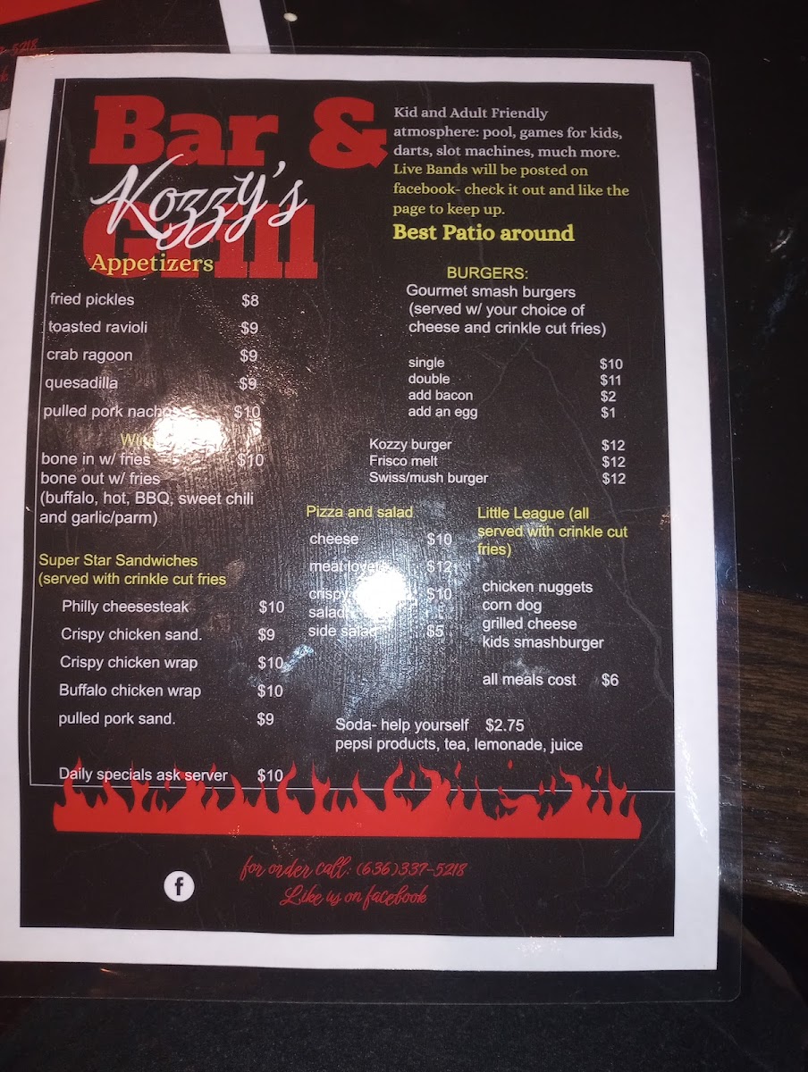 Menu Kozzys-3